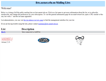 Tablet Screenshot of lists.aarnet.edu.au